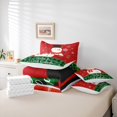 thumbnail image 5 of Manfei Kids Snowman Bedding Comforter Set 7pcs for Boys Girls, Winter Snowflakes King Bedding Sets, Merry Christmas Bed Sheets, Red Green Plaid Bedroom Decor, 5 of 7