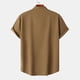 thumbnail image 5 of pstuiky camisetas de hombre, Camisa hawaiana informal de manga corta con cuello alto y botones para hombre camisas casuales para hombre l, 5 of 6