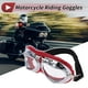 thumbnail image 2 of Gafas de montar para motocicleta plegables de PC PU esponja para motocross y ATV, lente transparente, marco rojo plateado, 2 of 6