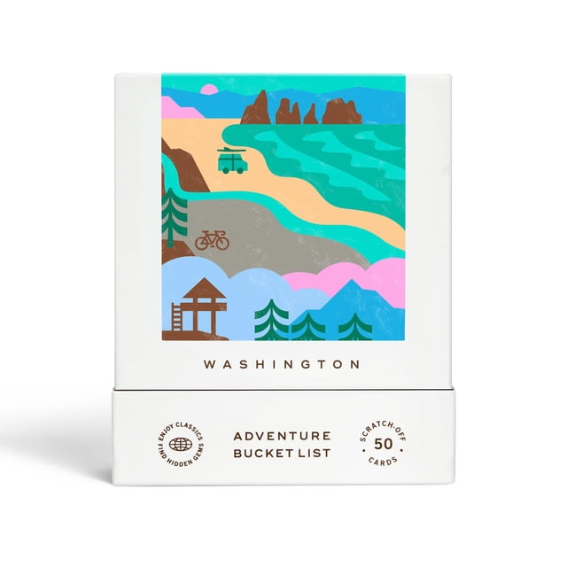 Washington Adventure Bucket List: 50 Scratch-Off Cards for Outdoor Activities Tourist Attractions and Road Trips - Perfect Travel Gift and Guide for Exploring