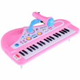 thumbnail image 4 of Kids Music Toy Piano Keyboard Toy 37 Keys Pink Electronic Musical Multifunctional Instruments with Microphone My First Pinao Toy piano toy-blue, 4 of 5