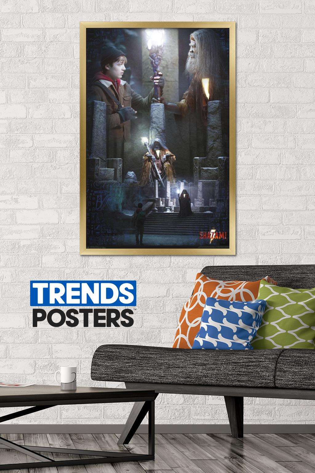DC Comics Movie - Shazam - The Wizard Wall Poster, 22.375" x 34", Framed