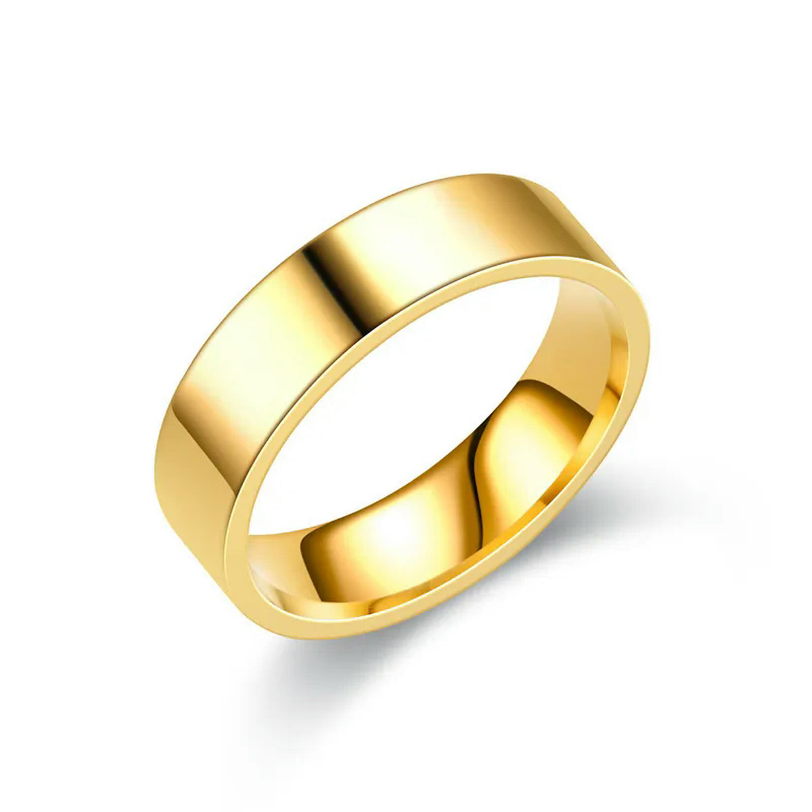 Titanium Steel Simple Rings for Women Men Black Rose Gold Silver Color ...