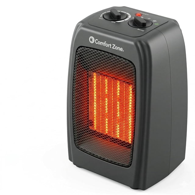 Calefactor Ceramico Comfort Zone CZ442E Portatil 1500W Termostato Ajustable y Proteccion de Seguridad