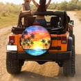 thumbnail image 3 of KAKALAD Palm Trees Silhouette At Sunset 02 Spare Tire Cover Universal Vehicle Accessories Buckle Car Tools 17”in, 3 of 6