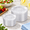 Clear, variant on Brown Disposable Hammered Plastic Party Plates, 200 Count Total (100 Dinner, 100 Salad)
