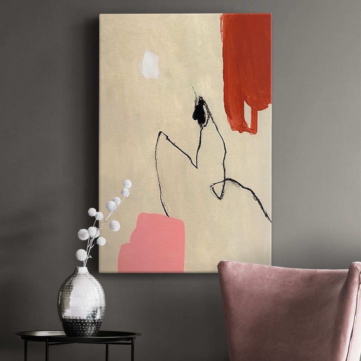 Terra Rosa Abstract II Premium Gallery Wrapped Canvas - Ready to Hang