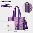 thumbnail image 5 of Teacher Tote Bag,Cute Cartoon Dachshund Teacher Utility Tote Bag,Large Work Tote Bags for Women with Multiple Pockets,Top Zipper Closure,13.8x10.6x6.7 Inch, 5 of 5