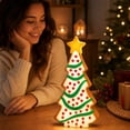 thumbnail image 7 of Lypsnake Blow Mold Gingerbread Christmas Tree Figurine, Cookie Style Resin Tree Decor with Star Top, Holiday Tabletop Ornament for Tabletop Shelf Decor, 7 of 7