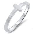 thumbnail image 1 of High Polished Sterling Silver matte Sideway Ring, 1 of 3