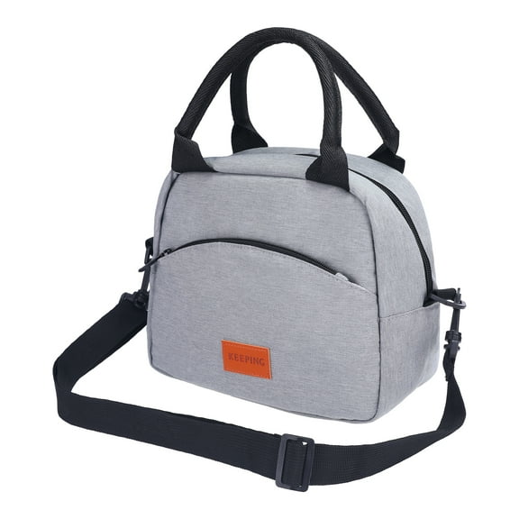 Unique Bargains Insulated Lunch Bag for Office, Picnic Gray