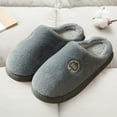 thumbnail image 6 of Lovskoo 2024 Women's And Men's Slippers Plush Cartoons Bag With Winter Ladies Non-Slip Thick Sole Warm Cute Couple Indoor Home Use Cotton Slippers Gray, 6 of 8