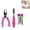 Pink, variant on Portable Single Hole Punch Plier, 3mm Round Hole Hand Puncher for Paper, Scrapbook, Crafts, Office School Binding Supplies