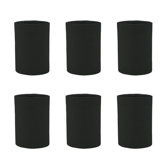 TOPTIE 6 PCS Wrist Sweatband for Men and Women Tennis, Sport Sweat Knit Wristband for Pickleball Yoga- Black