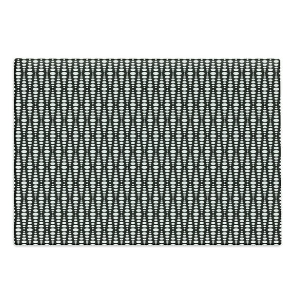 Black and White Cutting Board, Big and Small Blended Circles Dot Pattern Simple Geometric Ornament, Decorative Tempered Glass Cutting and Serving Board, in 3 Sizes, by Ambesonne