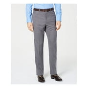 VINCE CAMUTO Mens Gray Flat Front Patterned Slim Fit Performance Stretch Suit Separate Pants 33W\30L