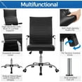 thumbnail image 4 of CRXX PU Leather Managerial Chair High Back Computer Desk Chair Management Task Chair Swivel Rolling Chair with Ergonomic Backrest and Adjustable Height for Conference and Home, Black, 4 of 10