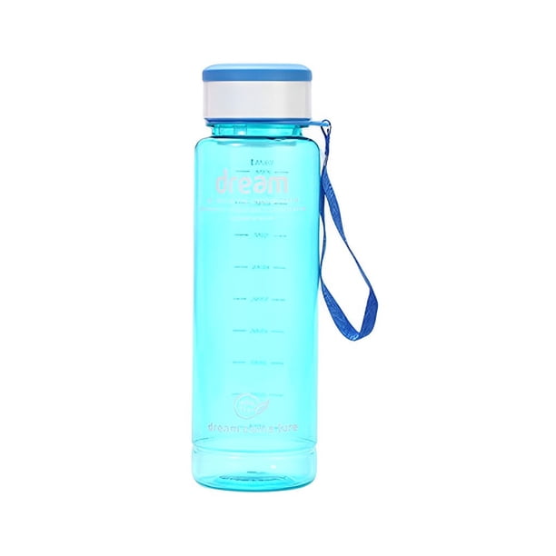 Cateissary Botella de agua de generalizado, tetera de plástico para fugas de té, jarras para deportes al aire libre, taza para parejas, taza Utensilios de cocina Azul