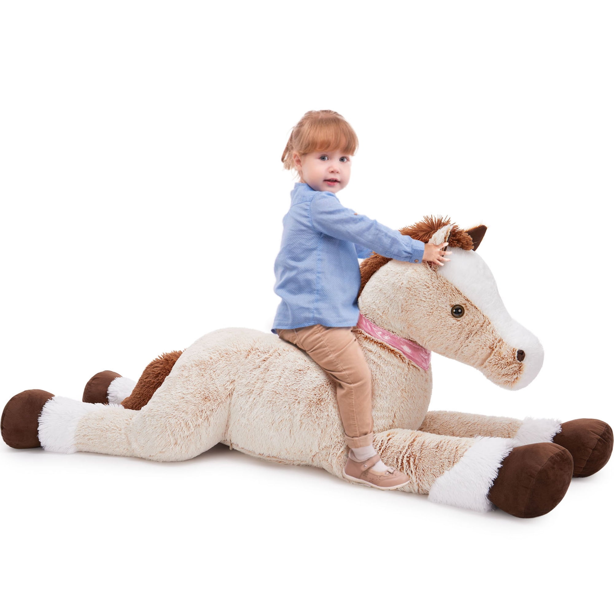 Muiteiur 59" Plush Horse Toy Giant Horse Stuffed Animal