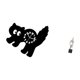 thumbnail image 5 of Reloj de pared decorativo con forma de gato, estatua de arte abstracto, escultura de resina acrílica, silencioso (sin ), ideal para sala de esta, 5 of 8