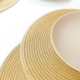 thumbnail image 4 of 4Pack Round Insulation Mat,Non-Slip Place Mats,Braided Table Mats,Hand Woven Pads,Heat Resistant Washable Placemats,for Home Kitchen Dining Room Decoration Gold, 4 of 7