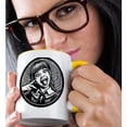 thumbnail image 2 of 3drose, Funny Girl Selfie Face, 15oz Two-tone Yellow Mug, 2 of 6