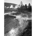 thumbnail image 3 of Adams, Ansel 15x18 Black Modern Framed Museum Art Print Titled - Stream winding back toward geyser, Central Geyser Basin, Yellowstone National Park, Wyoming, ca. 194, 3 of 5
