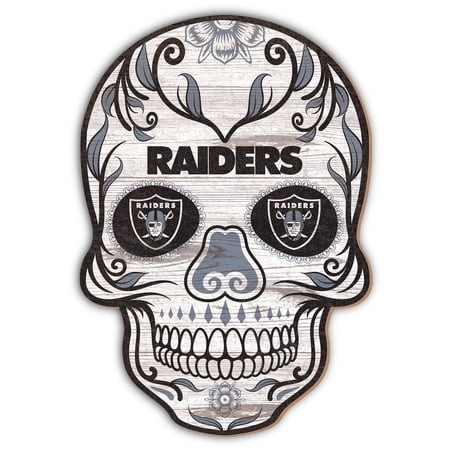 Las Vegas Raiders 12 Sugar Skull Sign