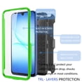 thumbnail image 3 of Takfox Case For Samsung Galaxy A17 5G ,Shockproof Heavy Duty Rugged Locking Swivel Holster Belt Clip Kickstand Full Body Hard Shell Phone Cover Case,Green, 3 of 7