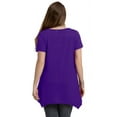thumbnail image 3 of LARACE Short Sleeve T-Shirts for Women Plus size Tops V-Neck Tunic Tops for Leggings DarkPurple_2X, 3 of 6