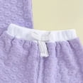 thumbnail image 5 of NOLDARES Toddler Girls Clothes Sleeveless Shirts Shorts Baby Girl Summer Outfit Cute Infant Outfits(Purple,2-3 Years), 5 of 7
