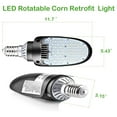 thumbnail image 6 of 115W LED Shoebox Corn Retrofit Lamps - 5000K Daylight - Rotatable E39 Mogul Base - 15500 LM (500W MH Equiv.) - 180° LED Paddle Bulb - Retrofitting Parking Lot Wall Pack Flood Light, 6 of 7
