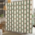 thumbnail image 5 of Tchckioa Christmas Cane Holly Shower Curtain,Privacy Protection Hooks Bath Curtain for Bathtub Decor 47x72 Inch,Green and Beige, 5 of 6