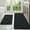 Black, variant on 2-Piece Chenille Bathroom Rugs Set - Non-Slip Quick Dry Machine Washable (30"x20"+24"x16", Grey)