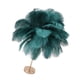 thumbnail image 2 of Lámpara de mesa de plumas de avestruz recargable, moderna y romántica, para decoración del hogar, color verde oscuro., 2 of 14
