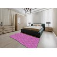 thumbnail image 5 of Ahgly Company Machine Washable Indoor Square Transitional Heliotrope Purple Area Rugs, 8' Square, 5 of 7