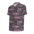 thumbnail image 3 of Daiia Lovely Mom Ever Pattern Men’s Polo Shirts,Solid Deck Shirt,Classic Fit, Breathable Cotton Polo for Casual and Sport Wear-Medium, 3 of 9
