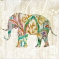 thumbnail image 2 of Great Art Now Boho Paisley Elephant II v2 by Danhui Nai, Framed Wall Art, 14W x 14H, 2 of 3