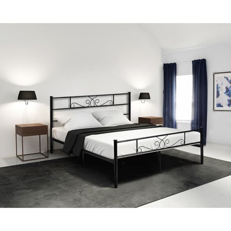 Queen Size Metal Bed Frame Bedroom Mattress Platform ...