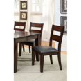 thumbnail image 3 of Dark Cherry Finish Solid wood Transitional Style Kitchen Set of 2pcs Dining Chairs Bold & Sturdy Design Chairs Dining Room Furniture Padded Leatherette Seats, 3 of 5