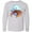 AC-Heather Grey, variant on Inktastic Fun Fiddler Crab with Violin and Mustache Long Sleeve Youth T-Shirt