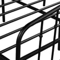 thumbnail image 6 of Full Size Bed Frame, Metal Platform Bed with Vintage Curved Headboard and Footboard, Victorian Style Mattress Foundation, Solid Sturdy Steel Slat Support, No Box Spring Needed, Black, 6 of 7