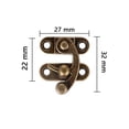thumbnail image 3 of 12pcs Jewelry Box Decorative Latch Lock Jewelry Wooden Box Hasp Latch Hook - Right Latch Buckle - Wooden Jewelry Box Right Latch Horn Lock Padlock with Screws, 3 of 7
