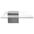 thumbnail image 5 of Sunpan Table Basse Carrée en Verre Moderne Grange 39.5" en Gris, 5 of 5