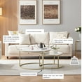 thumbnail image 6 of Round Nesting Coffee Table Set with 31.5 in White Faux Marble Top and Golden Legs Modern Style for living room, 6 of 8