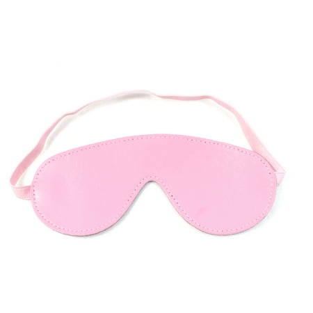 PU Leather Blindfold Mask Eye Masquerade Mask Prom Party Mask (Pink)