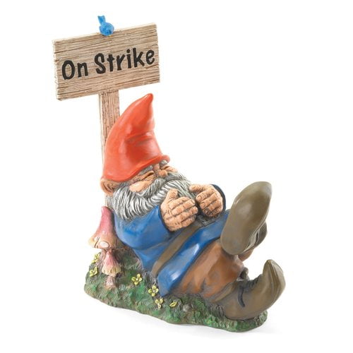 Zingz & Thingz Garden Gnome on Strike Statue by Overstock