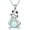 Frog &Opal, variant on S925 Sterling Silver Frog Necklace wiht Opal Jewelry for Women Cute Frog Stuff Real Opal/Turquoise/Moonstone/Moss Agate Necklace Pendant Good Luck Gift