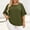 A517 Green, variant on Womens Plus Size Tops Elegant Ruffle Bell Sleeve Blouses Casual Crewneck Ribbed Crepe Textured Shirts Classic Flowy Peasant Tunics Loose Fit Dressy Work Office Summer Tops