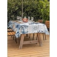 thumbnail image 3 of Outdoor Tablecloth with Umbrella Hole for Patio/Picnic/Party/Camping, Blue Turtle Coastal Waterproof Table Cloth Rectangle Table Cover Washable, Beach Starfish Nautical Coral Retro (54"x 80"), 3 of 8